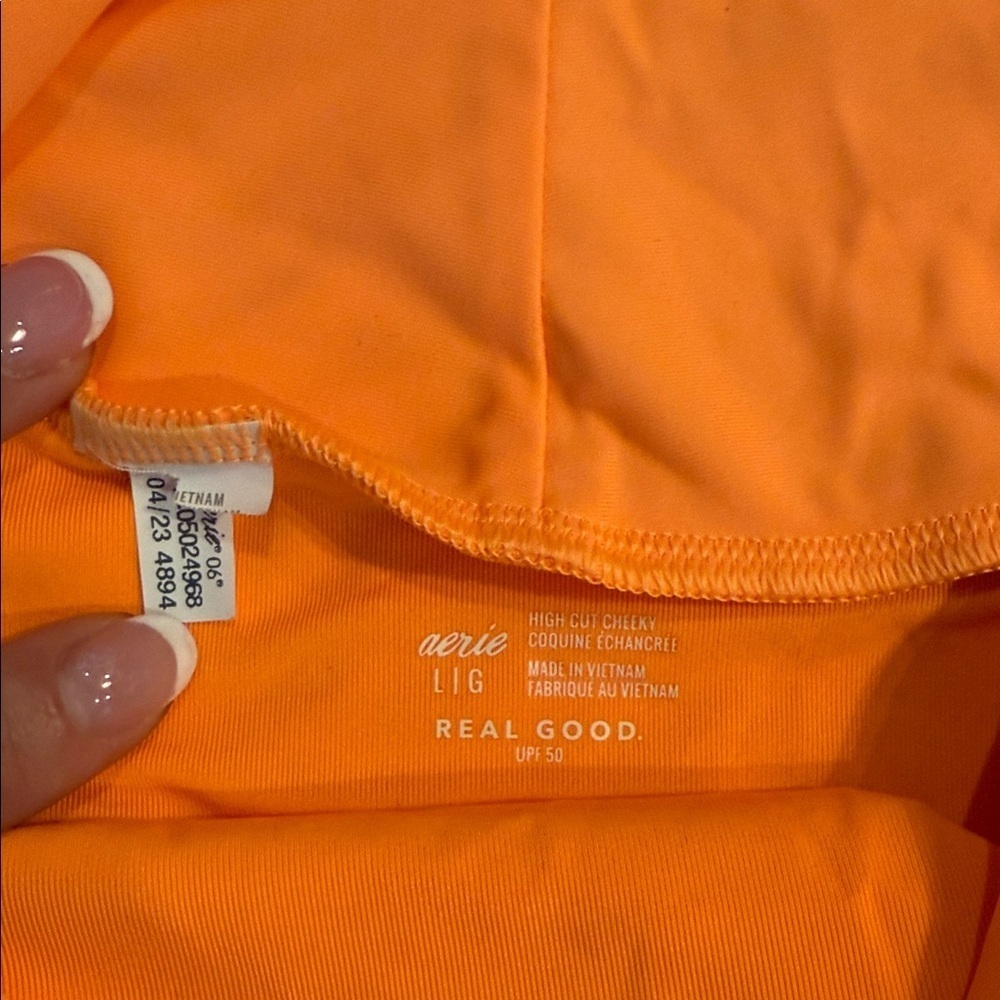 Aerie Vibrant Orange Cheeky Bikini Bottom - Picture 2 of 3
